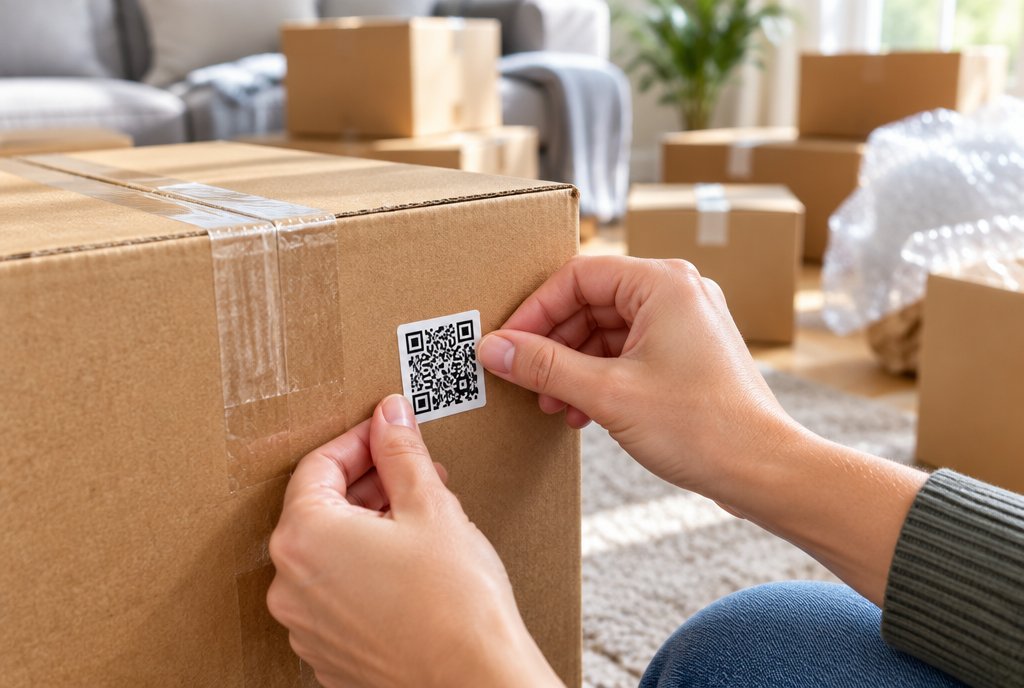 Applying a Smack Tag to a moving box